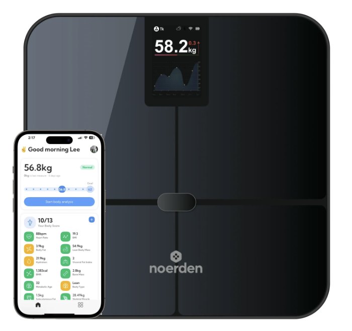 SENSORI+ junto a la app en el móvil